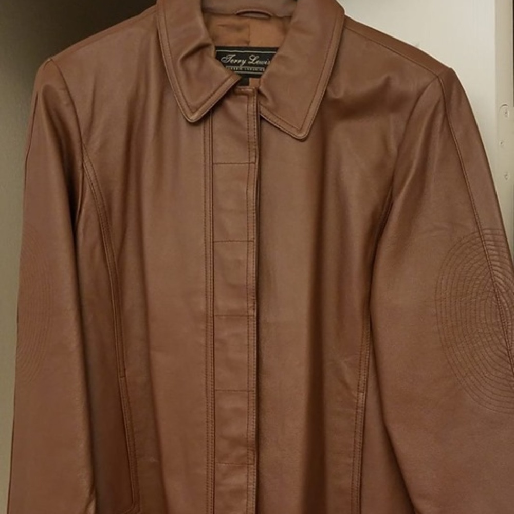 Brown Leather Jacket waist length